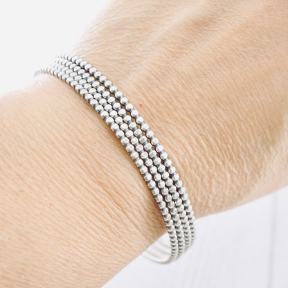 Stackable Beaded Bangle Bracelet