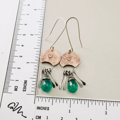 Green Onyx Happy Pod Earrings