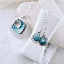 Load image into Gallery viewer, RH - Retro Petite Square Long Earrings (Silver &amp; Turquoise)