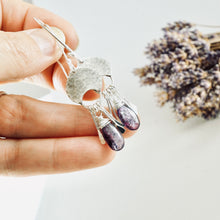 Load image into Gallery viewer, AM – Purple Kyanite Crescent Earrings (SS)