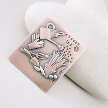 Load image into Gallery viewer, Inspirational Tile – “Choose Joy” (Walnut Stand included)