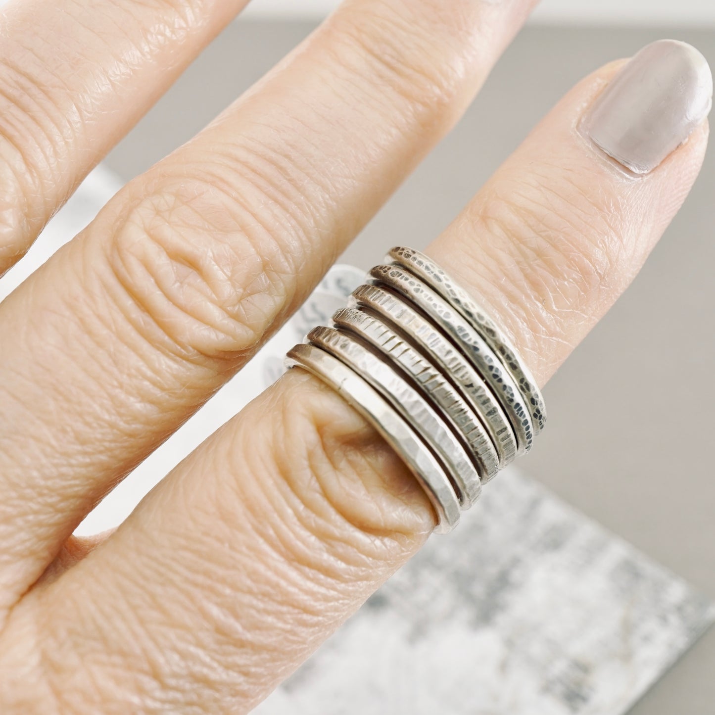 Stackable Textured Ring