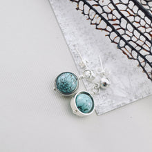 Load image into Gallery viewer, TN Natural Turquoise Orbit Earrings (SS - posts)