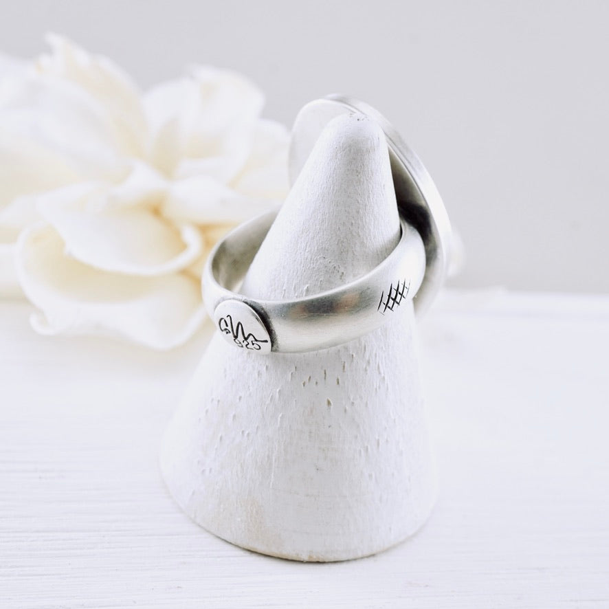 Druzy & Leaf Ring (Size: 8.5)