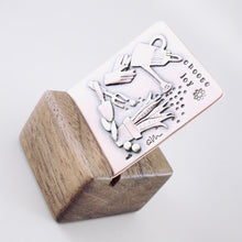 Load image into Gallery viewer, Inspirational Tile – “Choose Joy” (Walnut Stand included)