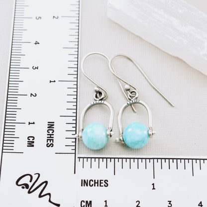 Petite Swings Amazonite Earrings