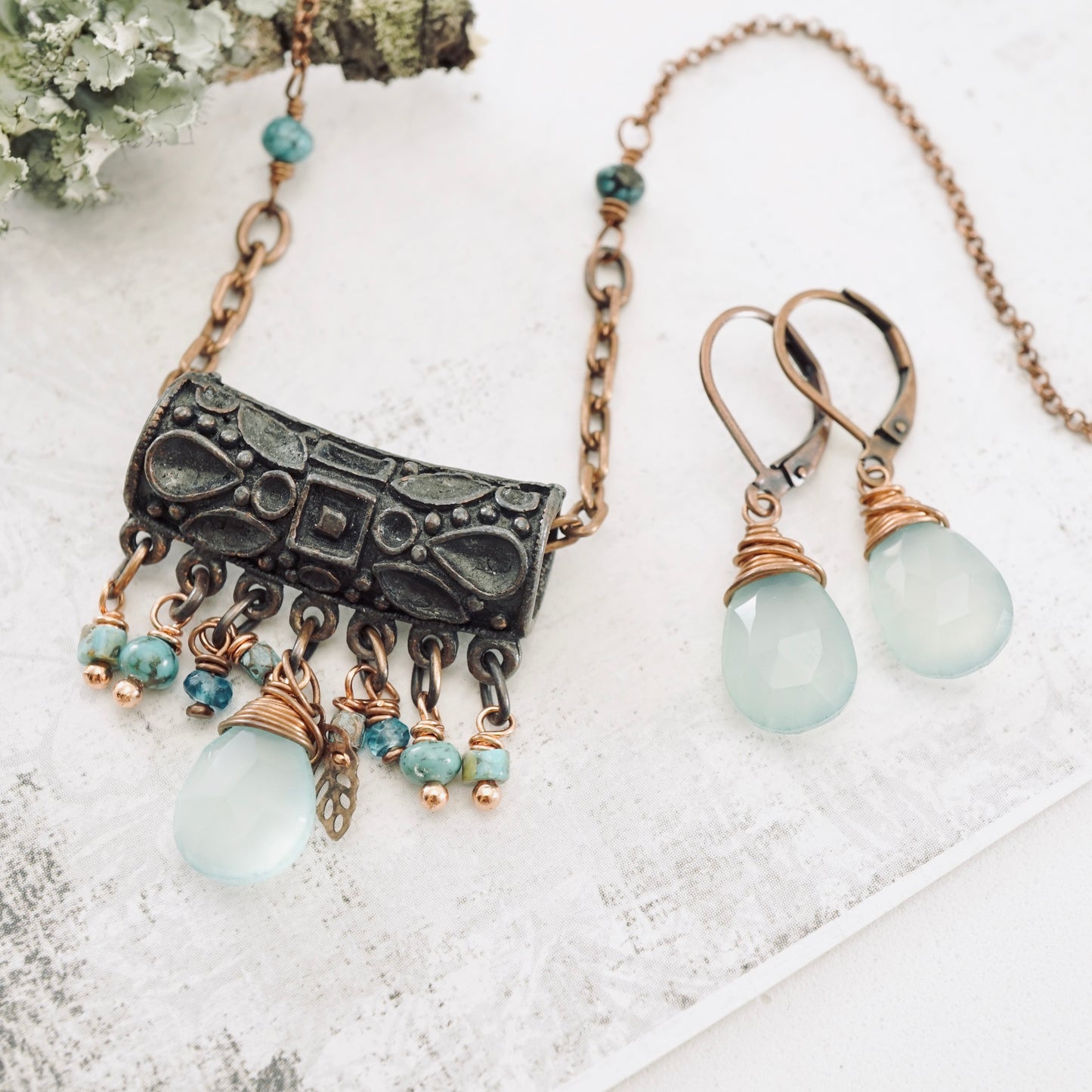 Copper Chalcedony Pendant