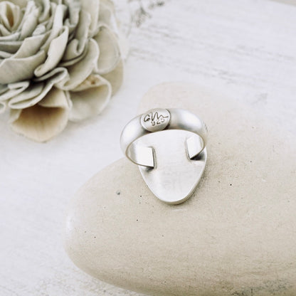 Druzy & Leaf Ring (Size: 8.5)