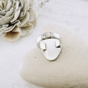 AM - Druzy Leaf Ring (SS) (Size: 8.5)