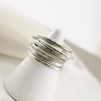 Stackable Textured Ring