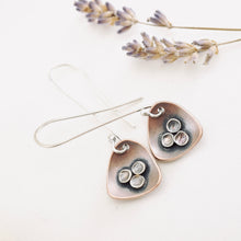 Load image into Gallery viewer, DT - Dancing Triangles Long Earrings (Copper, Sterling)