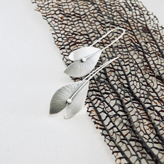 Peace Lily Textured Earrings
