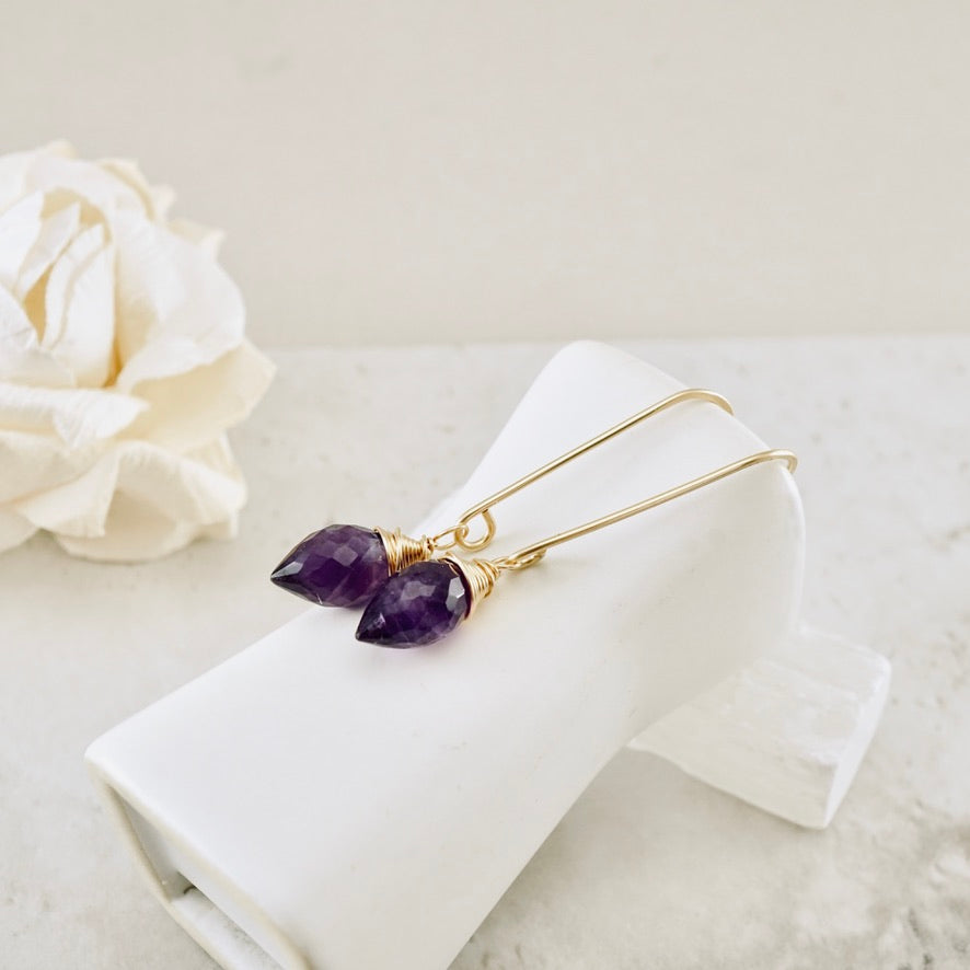 Amethyst Drop Earrings