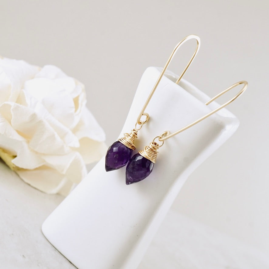 Amethyst Drop Earrings