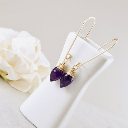 Amethyst Drop Earrings