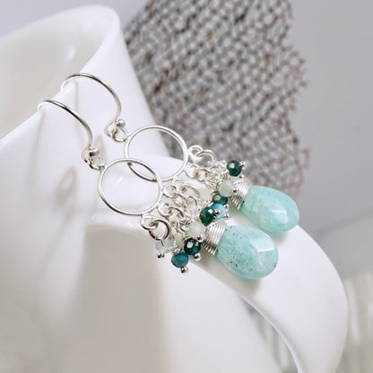 Amazonite Petite Chandelier Earrings