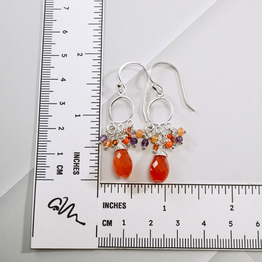 Carnelian Petite Chandelier Earrings