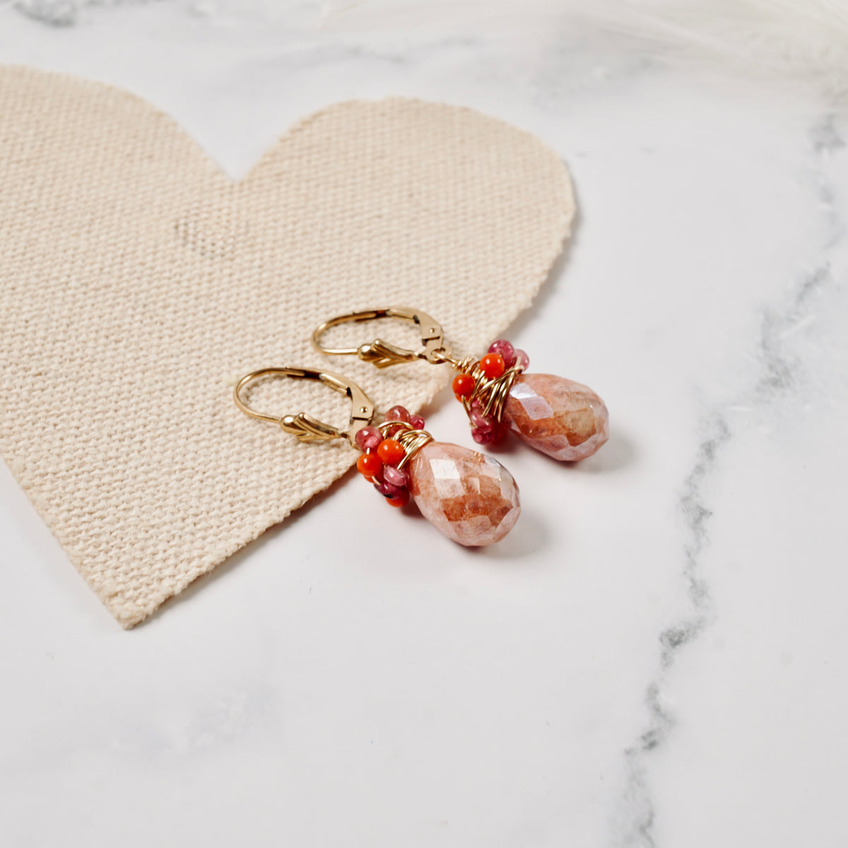 Pink Quartz Nested Earrings