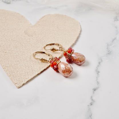 Pink Quartz Nested Earrings
