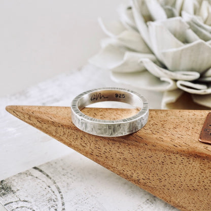 Box Weave Silver Band (Size: 7.5)