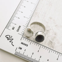 Load image into Gallery viewer, River Songs - Black  Pebble and Hollow Pod Ring (Size 9)
