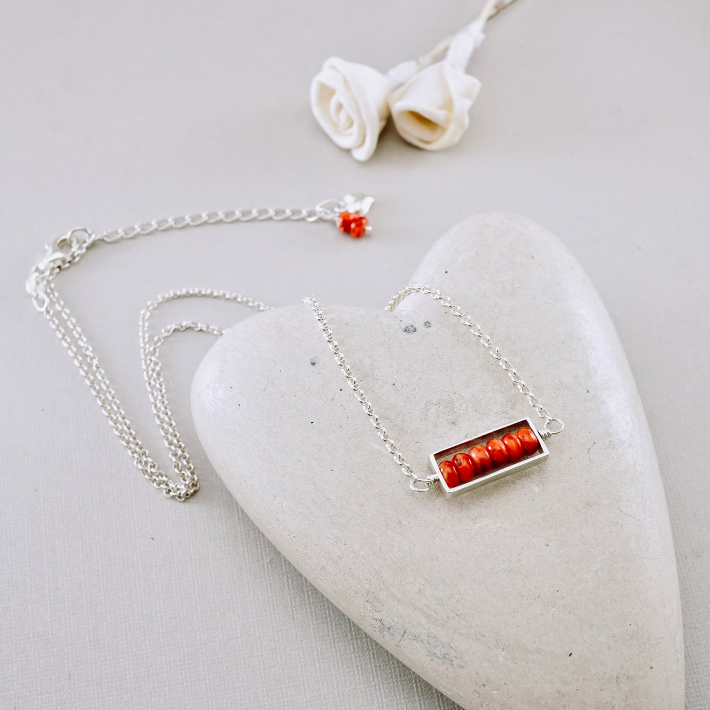 Spiny Oyster Petite Bar Necklace