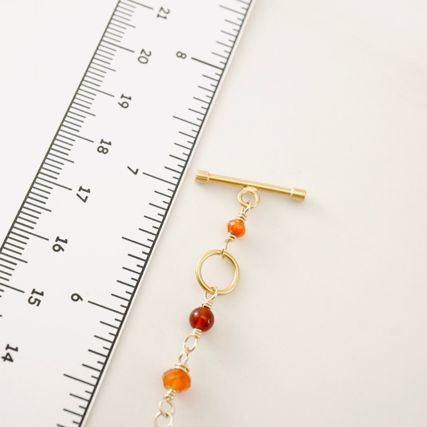 Carnelian & Gold Bauble Bracelet