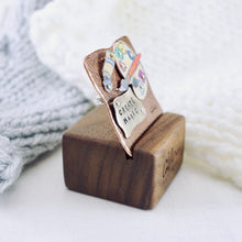 Load image into Gallery viewer, RH - Inspirational Brooch with Walnut Stand: CREATE MAGIC