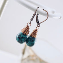 Load image into Gallery viewer, TN Natural Turquoise Drop Earrings (Copper)