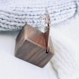 RH - Inspirational Brooch with Walnut Stand: DREAM BIG