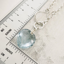 Load image into Gallery viewer, PS - Petite Swings Blue Topaz Heart Pendant (SS)