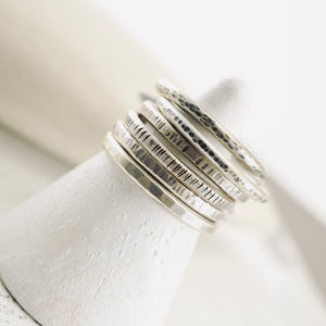 Stackable - Textured 2mm Ring (Sterling)