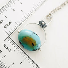Load image into Gallery viewer, Petite Swings - Natural Turquoise Swivel Drop Pendant (Sterling)