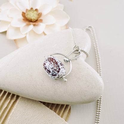 Petite Swings Fired Agate Swivel Drop Pendant