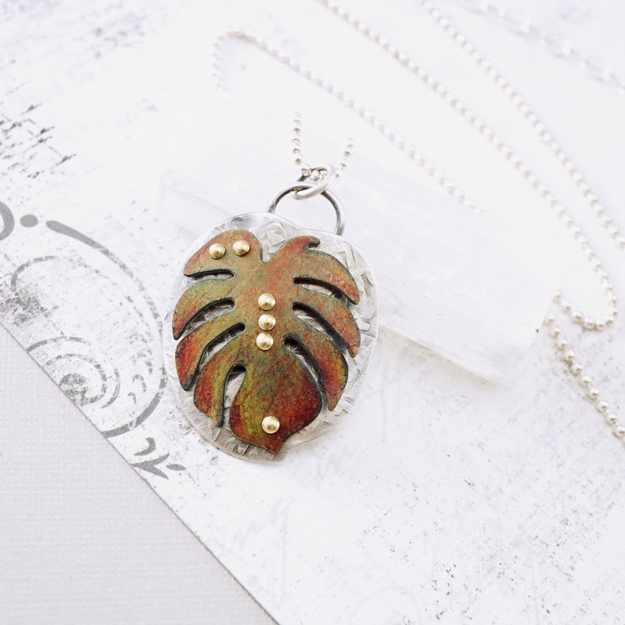 Monstera Organic Pendant (Ember & Moss)