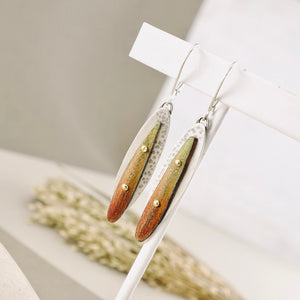 RH - Dragonfly Single Drop Earrings (Pumpkin & Red)