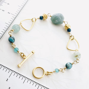 TN Amazonite & Gold Bracelet (Gold Vermeil)