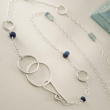 Load image into Gallery viewer, TN Lapis &amp; Blue Kyanite Optical Holder / Necklace (SS)