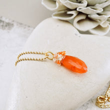 Load image into Gallery viewer, TN Carnelian Agate Nested Pendant (Gold-filled)