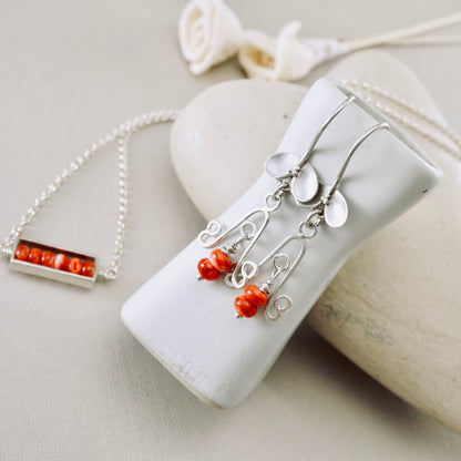 Spiny Oyster Ladybug Earrings