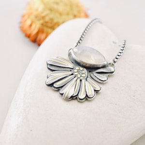 BG - Sunflower Moonstone & Gold Pendant (SS)