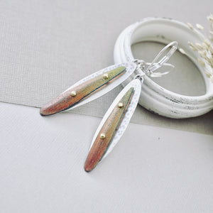 RH - Dragonfly Single Drop Earrings (Pumpkin & Red)