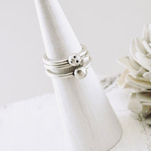 Load image into Gallery viewer, LS – Organic Pod Stacking Ring (SS) (Sizes: 6,8)