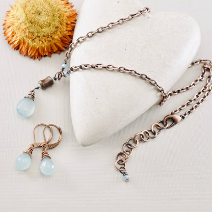 Petite Chalcedony Barrel Pendant