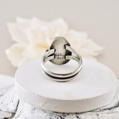 Moss Aquamarine Ring (size 6.5)