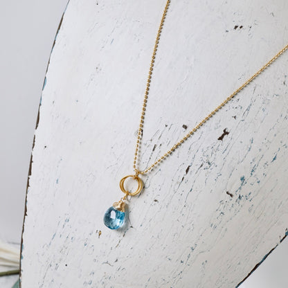 Swiss Blue Topaz Bauble Pendant