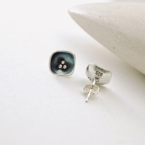 Square Pods Classic Stud Earrings (Sterling Silver)