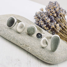 Load image into Gallery viewer, River Songs - Gray  Pebble and Hollow Pod Ring (Size 8.5)