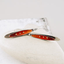 Load image into Gallery viewer, Dragonfly Wing Earrings (Pumpkin Ember)