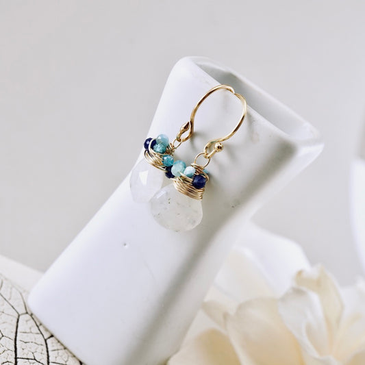 Petite Moonstone Nested Earrings